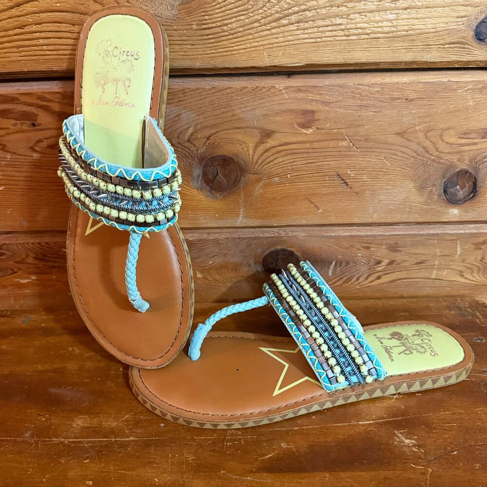 Circus by Sam Edelman Beaded thong sandals 8.5